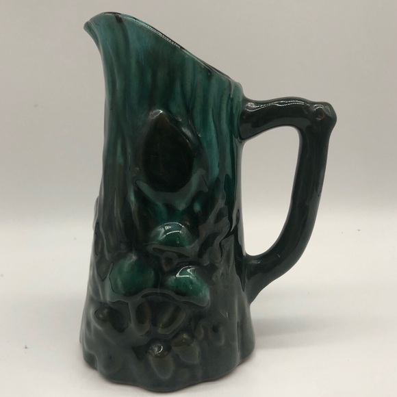 Vintage green drip glaze pitcher - Picture 2 of 7